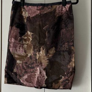Loft Brown, Mauve, Tan Pencil Skirt - Size 8